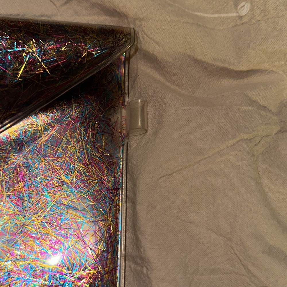 Metallic String Confetti Envelop Clutch - image 6